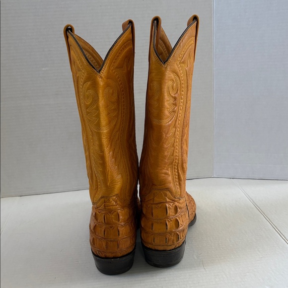 Rudel Crocodile Leather Cowboy Boots Size 7.5 E Mens Vintage - Picture 5 of 17